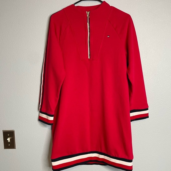 Tommy Hilfiger Quarter-Zip Sweater Dress - Picture 2 of 10
